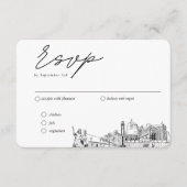 バージニアビーチ伝統的RSVPの食事オプション エンクロージャーカード (正面)