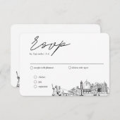 バージニアビーチ伝統的RSVPの食事オプション エンクロージャーカード (正面/裏面)