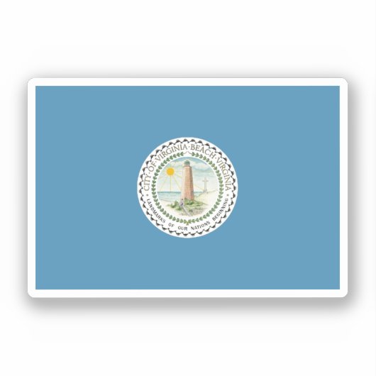 バージニアビーチ州旗 シール (正面)