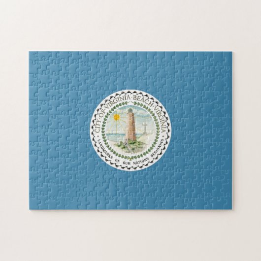 バージニアビーチ州旗(バージニア州,米国) ジグソーパズル (横)
