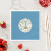 バージニアビーチ州旗（バージニア州，米国） スタンダードランチョンナプキン (インサイチュ)