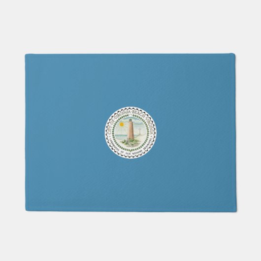 バージニアビーチ州旗（バージニア州，米国） ドアマット (正面)