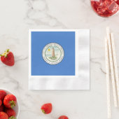 バージニアビーチ市旗 縁ありカクテルナプキン (インサイチュ)