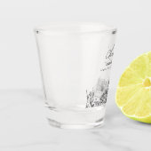 バージニアビーチ結婚式の好意パーソナライズされた応援 ショットグラス (左)