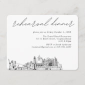 バージニアビーチ結婚式エレガントリハーサルディナー エンクロージャーカード (正面)