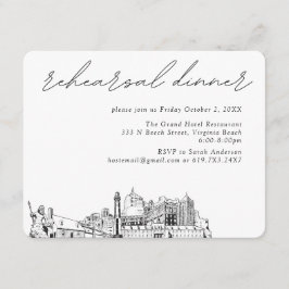 バージニアビーチ結婚式エレガントリハーサルディナー エンクロージャーカード