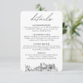 バージニアビーチ結婚式小垂直詳細 エンクロージャーカード (スタンド正面)