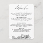 バージニアビーチ結婚式小垂直詳細 エンクロージャーカード (正面)