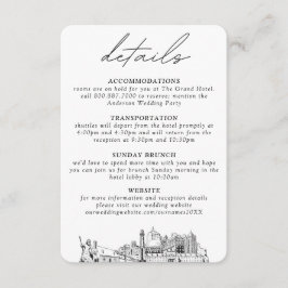 バージニアビーチ結婚式小垂直詳細 エンクロージャーカード