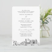 バージニアビーチ結婚教会の2つの場所 招待状 (スタンド正面)