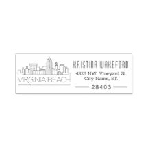 バージニアビーチ |カスタム住所のインク入力スタンプ