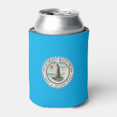 バージニアビーチ（バージニア）市旗 缶クーラー (缶正面)