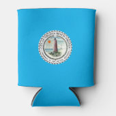 バージニアビーチ（バージニア）市旗 缶クーラー (正面)