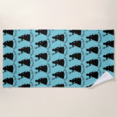 バージニアビーチVA海ブルーネプチューン像 ビーチタオル (正面)