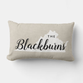 バージニアファミリーモノグラム州装飾用クッション ランバークッション