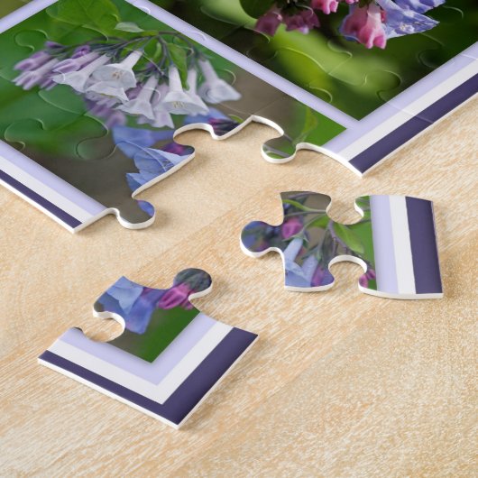 バージニアブルーベルズワイルドフラワー ジグソーパズル (側面)