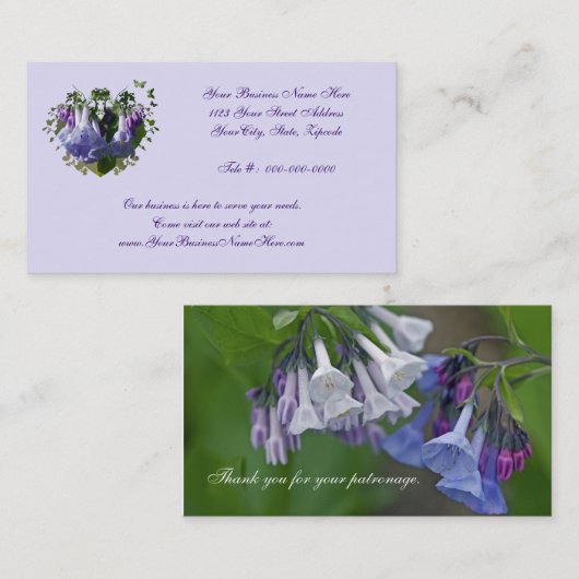 バージニアブルーベルワイルドフラワーズ 名刺 (正面/裏面)