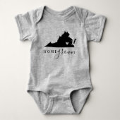 バージニアホームグロウン州ティー ベビーボディスーツ (正面)