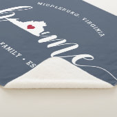 バージニアホーム州 パーソナライズされた シェルパブランケット (3/4)