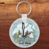 バージニアライトハウスキーチェーン キーホルダー (正面)