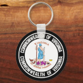 バージニアラウンドエンブレム キーホルダー (正面)
