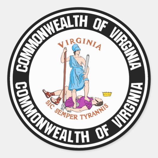 バージニアラウンドエンブレム ラウンドシール (正面)