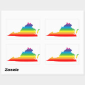 バージニアレインボー 長方形シール (シート)