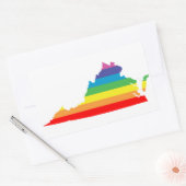 バージニアレインボー 長方形シール (封筒)