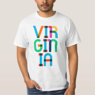 バージニアヴィンテージカラフルレトロ80sポップ・アートのアートタイプ tシャツ