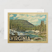 バージニアヴィンテージトラベルスノーウィー自然 ポストカード (正面/裏面)