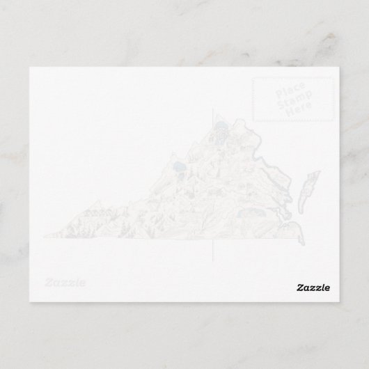 バージニアヴィンテージ写真マップアンティーク州グラフ ポストカード (裏面)