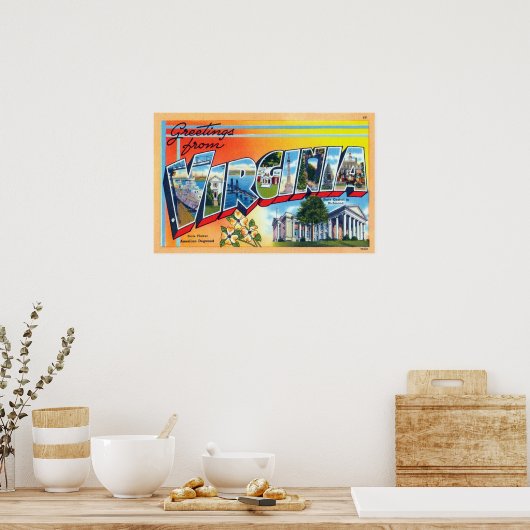 バージニアヴィンテージ旅行からの挨拶 ポスター (キッチン)