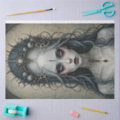 バージニア不気味な女性スカルデクページ紙 薄葉紙 (クラフト)