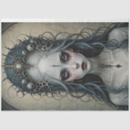 バージニア不気味な女性スカルデクページ紙 薄葉紙