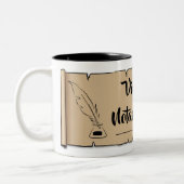 バージニア公証人公式スクロール羽毛クイル ツートーンマグカップ (左)