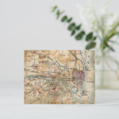 バージニア北東部のヴィンテージの地図（1862年） ポストカード (スタンド正面)