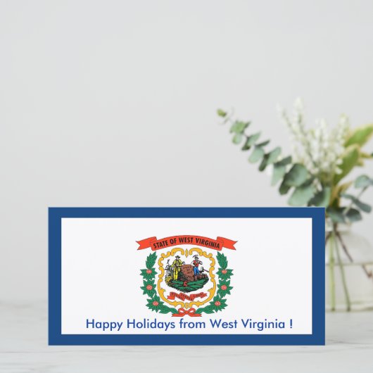 バージニア国旗、アメリカの祝日 シーズンカード (スタンド正面)