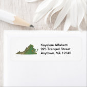 バージニア地図差出人住所ラベル ラベル (インサイチュ)