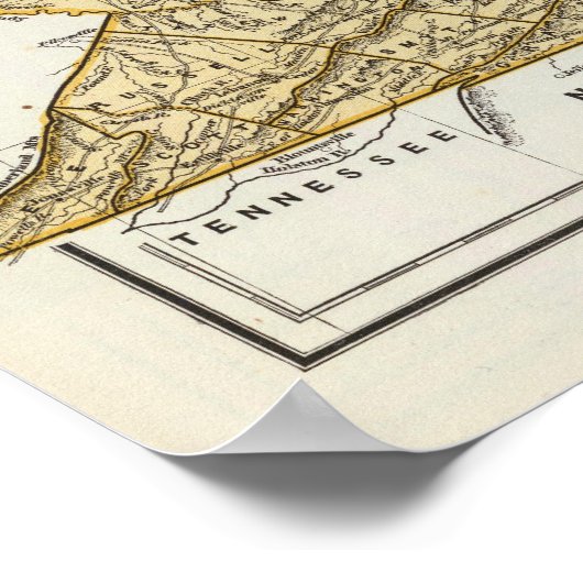 バージニア地図 ポスター (角)