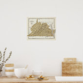 バージニア地図 ポスター (キッチン)