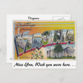 バージニア州からの挨拶 ポストカード (正面/裏面)