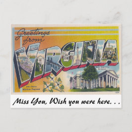 バージニア州からの挨拶 ポストカード