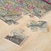 バージニア州とノースカロライナの郡地図 ジグソーパズル (側面)