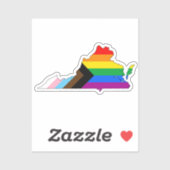 バージニア州のプライドLGBTQプログレスプライド シール (シート)