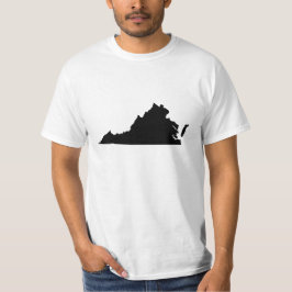 バージニア州のモノクロデザイン Tシャツ