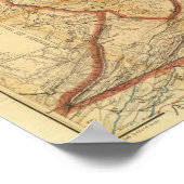 バージニア州の地図 ポスター (角)