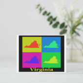 バージニア州の地図 ポストカード (スタンド正面)