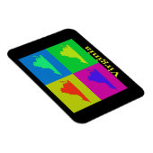 バージニア州の地図 マグネット (右側)