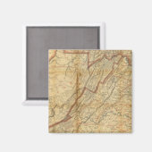 バージニア州の地図 マグネット (正面/裏面)