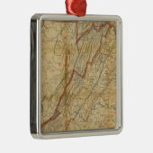 バージニア州の地図 メタルオーナメント (右)